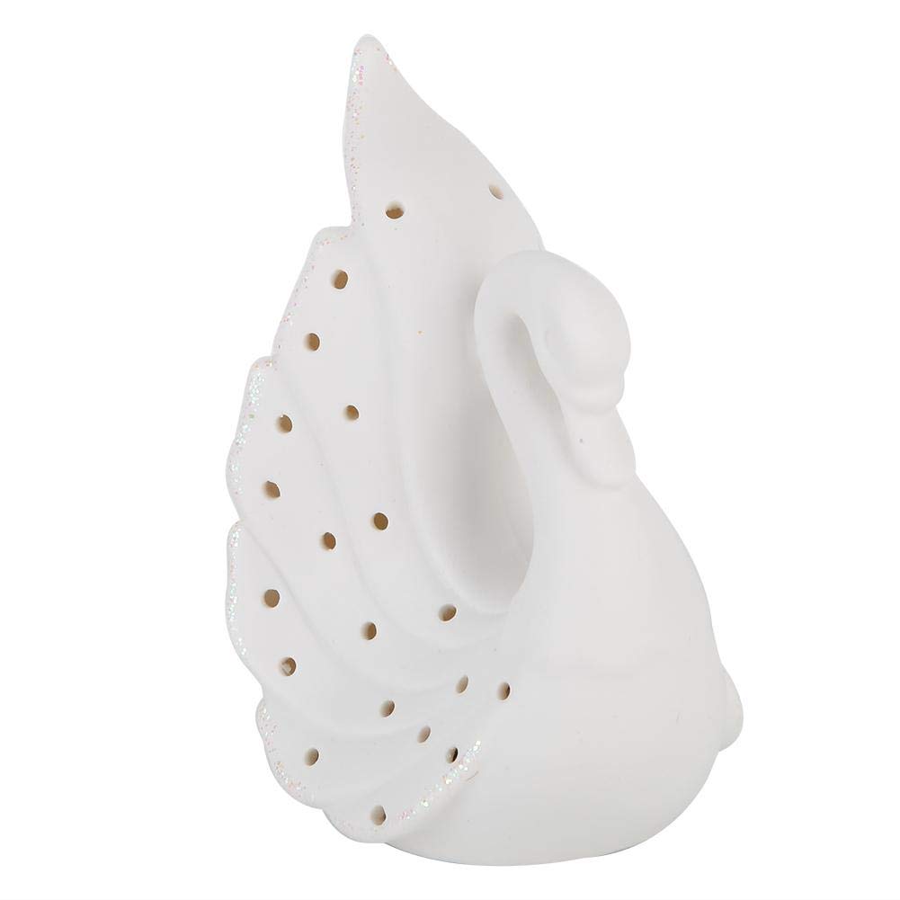 WNSC Swan Decoration Lamp Lovely Delicate Ceramic Decoration Lamp